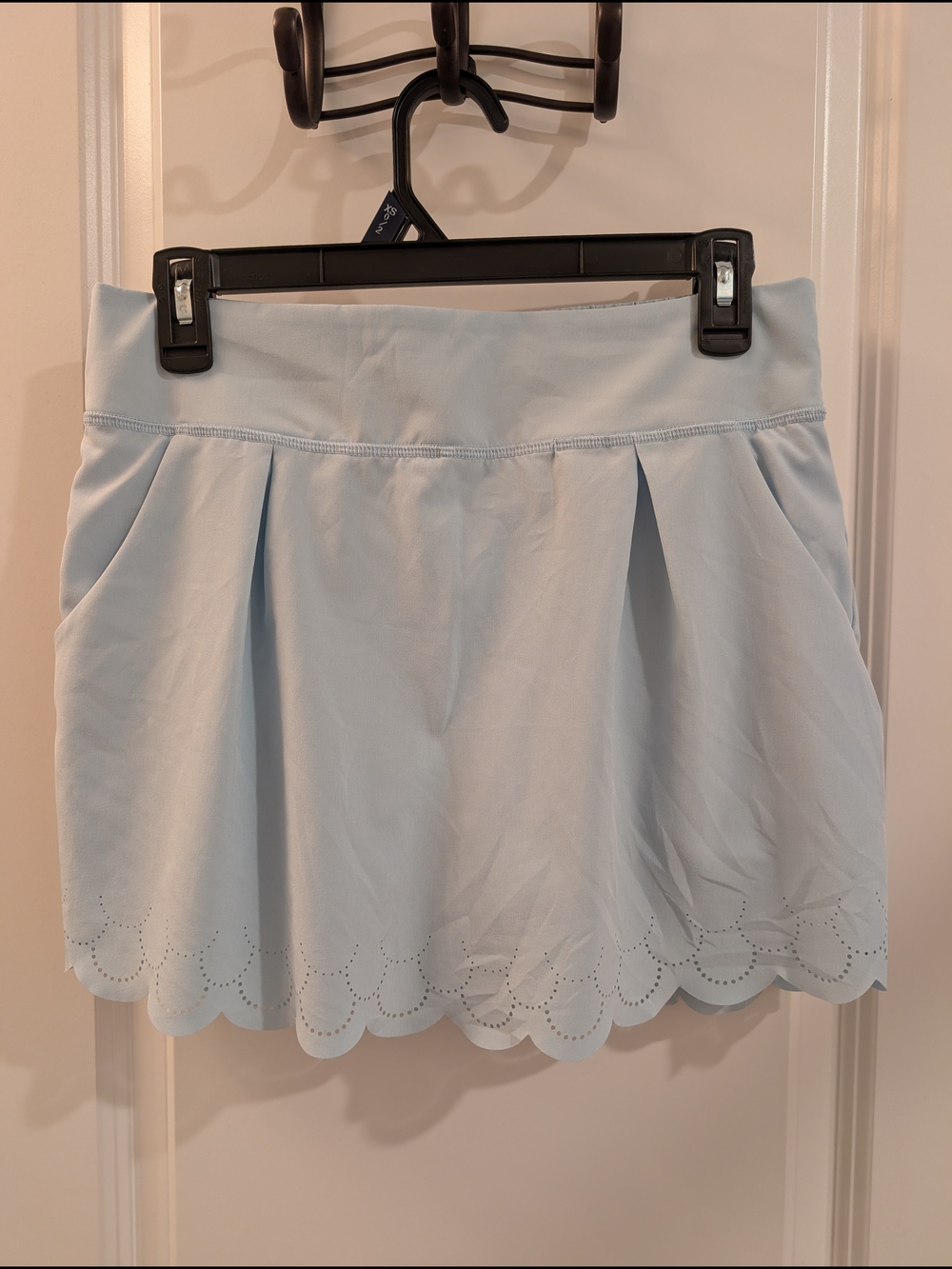 Light Blue Kyodan Skort with Scallop and Eyelet Detail